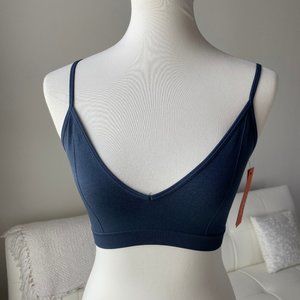 Women's Triangle Bralette - Colsie™ Subdued Blue M